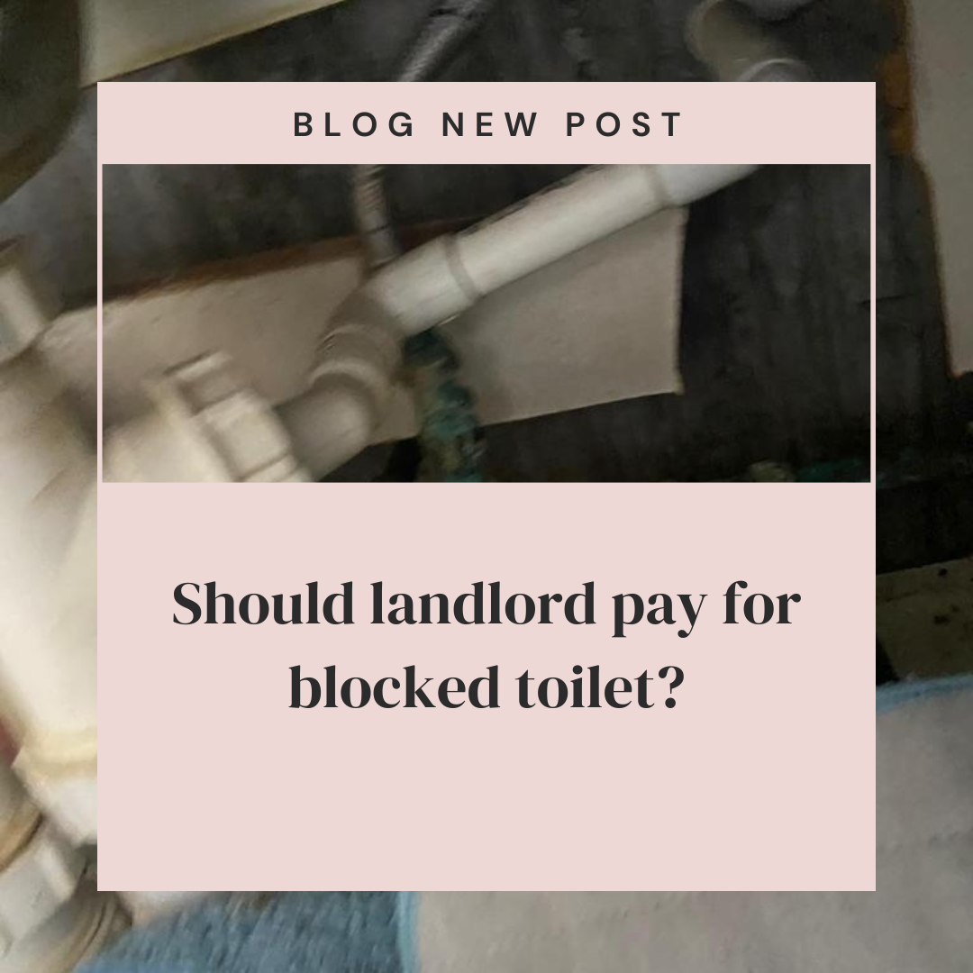 Should landlord pay for blocked toilet?